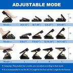 Arejonner Foldable Foot Rest, Computer Foot Rest Under Desk, 12Modes Adjustable Ergonomic for Office, Loading Capacity 80 pounds, Removable EVA Cushion, All-Season(Black)