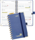 POPRUN 2026 Pocket Planner with Hourly Time Slots for Purse, (Small Size-4'' x 6.25'') - Daily Weekly and Monthly Calendar Agenda 2026 Appointment Book with Inner Pocket, 100 GSM - Navy Blue