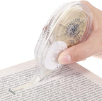 Zonon 4 Pieces Correction Tape Cream Color Beige Corrective Tape Eraser 100 Feet Long for School Office Supplies Crafting, Note Taking, Journal, Case Color May Vary