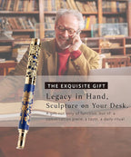 ARTEX Luxury Fountain Pen - Museum Art Collections - Crafting Timeless Beauty - the Best Gift & Office Desk Decor, German SCHMIDT Fine Nib, Solid Metal