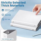 SUNEE 1/2 Inch Binders 3 Ring 12 Pack Bulk, 3 Ring Binders Clear View PVC-Free (Fit 8.5x11 Inches) for School or Office Supplies, White