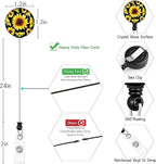Lanyards for ID Badges Name Tags ID Card Holder,Sunflowers ID Badge Holder with Breakaway Lanyard, Cute Badge Reel Badge Clip Retractable, Women Teacher Nurse Student School Office Gifts, Sunflowers