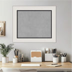 Amanti Art Silver Framed Magnetic Board 22x26 Small Vision Board for use with Magnets, 100% Metal Sheet to Display Items as Office Decor or for Home Organization in mudroom, Kitchen or Kids Room