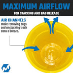 Magnum 55 Gallon Trash Can, High-Vis Yellow, Construction Grade, Heavy Duty Plastic, Jobsite Ready for Handling and Holding Garbage CMTC-C000-55Y05 (5 Pack)