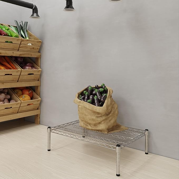 Regal Altair 21''W x 30''L x 8''H Chrome Plated Wire Dunnage Rack | Off The Floor Storage