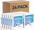 SUNEE White Binders 1 Inch 24 Pack Bulk, Clear View 3 Ring Binders PVC-Free (Fit 8.5x11 Inches) for School or Office Supplies