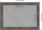 Amanti Art Grey Framed Magnetic Board 15x21 Small Vision Board for use with Magnets, 100% Metal Sheet to Display Items as Office Decor or for Home Organization in mudroom, Kitchen or Kids Room