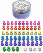 Tiergrade Push Pin Magnets - 58 Pack 7 Assorted Color Strong, Office, Use at Kitchen Home and School Classroom, for Refrigerator Dry Erase Board and Whiteboard.