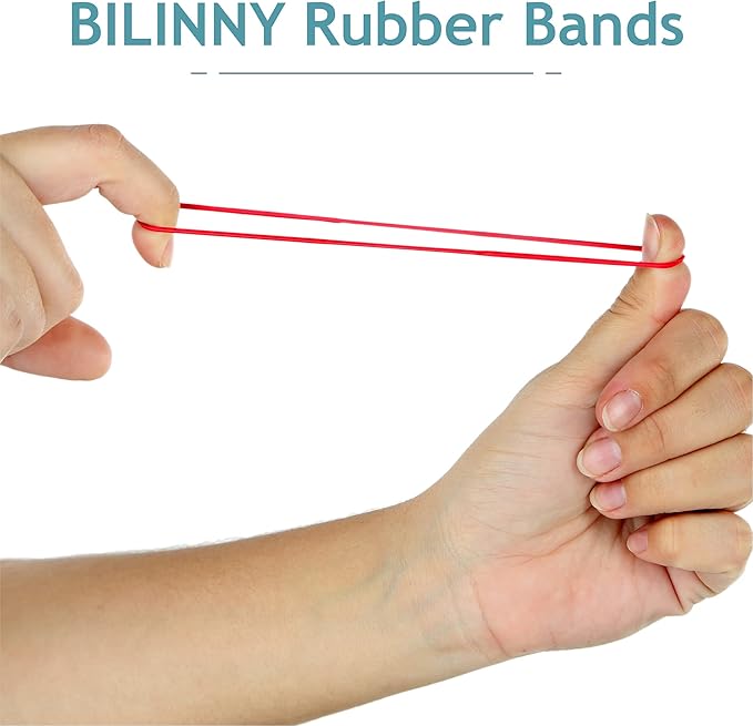 Bilinny Rubber Bands Assorted Size & Color, Made In USA, 1 LB