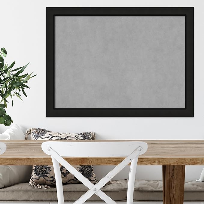 Amanti Art Black Framed Magnetic Board 23x31 Medium Vision Board for use with Magnets, 100% Metal Sheet to Display Items as Office Decor or for Home Organization in mudroom, Kitchen or Kids Room
