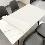 Zinkooat Leather Table Cover,1.8mm Thick,42x66 Inch Table Protector,Table Protector for Dining Room Table,Dining Table Cover,Table Cover Protector,Table Pad,White Table Cover(White+White,42x66)
