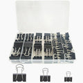 76 Pcs Black Binder Clips Paper Clamps Set Assorted Sizes Large Medium Small for Office School and Home