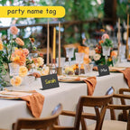 PigPotParty 18 Pcs 4"x3" Mini Food Labels for Party Buffet - Mini Chalkboard Signs for Food Display - Food Labels - Table Name Tags - Wedding Place Cards - Include 2 Wet Erase Markers