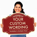 Custom Decorative Outdoor Metal Sign - Personalized Aluminum Driveway Sign, Waterproof, Made in USA - Design 2 Red Brick 10x7 In