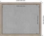 Amanti Art Silver Framed Magnetic Board 18x22 Small Vision Board for use with Magnets, 100% Metal Sheet to Display Items as Office Decor or for Home Organization in mudroom, Kitchen or Kids Room