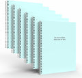 Custom Spiral Notebook Journals with a Pastel Blue Colored Cover - 6 Pack of 8.5" x 11" – College Ruled, Hard Cover, 50 Sheets Per Book – For Journaling, Office, School Supplies, etc.