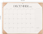 Simplified Desk Calendar 2026-2027 with Desktop Mat, Large Desk Pad Calendar from January 2026 to June 2027, 22 x 17 Inch, Desk Blotter Calendar for Home Office and School, Easy Planning, Apricot