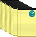 Roneky Yellow Legal Pads 5x8 Notepads, 12 Pack Small Note Pads 5x8 College Ruled Perforated Memo Pad for Work, Narrow Ruled Lined Writing Pads, 30 Sheets Per Pad, Mini Notepad for Office Home School