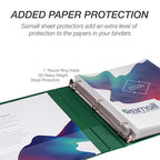 Samsill 1 Inch 3 Ring Binder, Made in USA, Economy Round Ring, Clear View Cover, 200 Sheet Capacity - for School, Home, Office - Forest Green