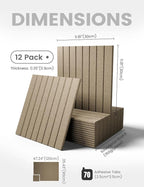 Large Felt Bulletin Board 48" x 36" Cork Board Alternative-12 Pack with 70 Safe Removable Adhesive Tabs, Cork Boards for Walls Cork Board for Home Office Classroom Pin Board-Earth Brown
