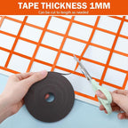 AmazingSpark Magnetic Tape Roll Thin Strips, 1/4 Inch x 33 Feet Magnetic Board Dividers Whiteboard Graphic Decorative Tape Marking Line for Classroom Office Art Accessories(Orange)