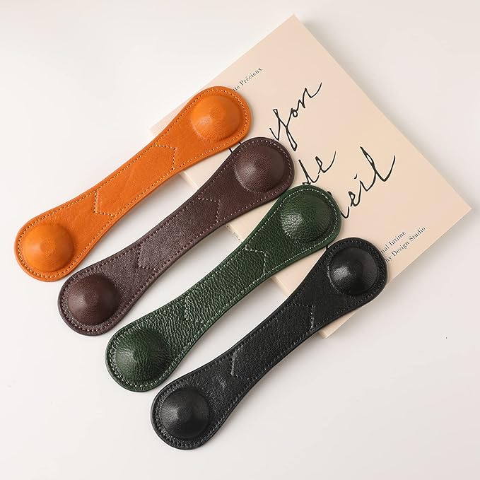 Weighted Bookmark - Leather Book Page Weight Book Weights Holder for Hands-Free Reading Paper Weights for Cookbooks Crafts Music Books (01Camel)