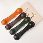 Weighted Bookmark - Leather Book Page Weight Book Weights Holder for Hands-Free Reading Paper Weights for Cookbooks Crafts Music Books Bookmarks(01Black)