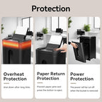 QUIETLEMON 250-Sheet Heavy Duty Paper Shredder Auto Feed, P-5 Security Level, 60Min Non Stop Commercial Shredder for Office Home, Micro Cut, 8.72 Gallon Bin, <60dB Quiet, Auto Anti-Jam (OL380)