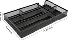 EsOfficce Drawer Organizer, Desk Organizer, Black Metal Mesh Drawer, Desk Drawer Organizer for Home Office and School,11.02X 6.10 X 1.38 Inch,Black
