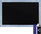 HBCY Creations Rustic Blue Wooden Magnetic Wall Chalkboard, Extra Large Size 24" x 36", Framed Decorative Chalkboard - Great for Kitchen Decor, Weddings, Restaurant Menus and More! (24" x 36")