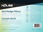 Kolbs Bed Wedge Pillow for Sleep Apnea, FSA Eligible Acid Reflux, and Back Pain Relief, with Chic Jacquard Cover - Headboard Wedges for Sleeping (Standard Width 7.5" Height)