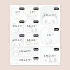 Large Name Labels for Kids (33) - Custom Stickers for Daycare and School Supplies - Durable, Waterproof Stickers for Water Bottles, Lunch Boxes, and More with Unique Designs - Panda