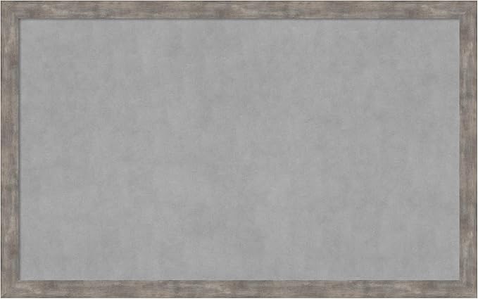 Amanti Art Silver Framed Magnetic Board 27x43 Large Vision Board for use with Magnets, 100% Metal Sheet to Display Items as Office Decor or for Home Organization in mudroom, Kitchen or Kids Room