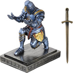 NCQIXIAO Templar Vanguard Soldier Pen Holder Pencil Stand Desk Organizers and Accessories as Gift for Medieval Warrior Enthusiast (Blue)