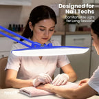 Neatfi XL 2,200 Lumens LED Task Lamp, 24W Super Bright Desk Lamp, 117 Pcs SMD LED, 4 Level Brightness, Dimmable, Task Light for Home, Office, Workbench (Non-CCT, Sapphire Blue)