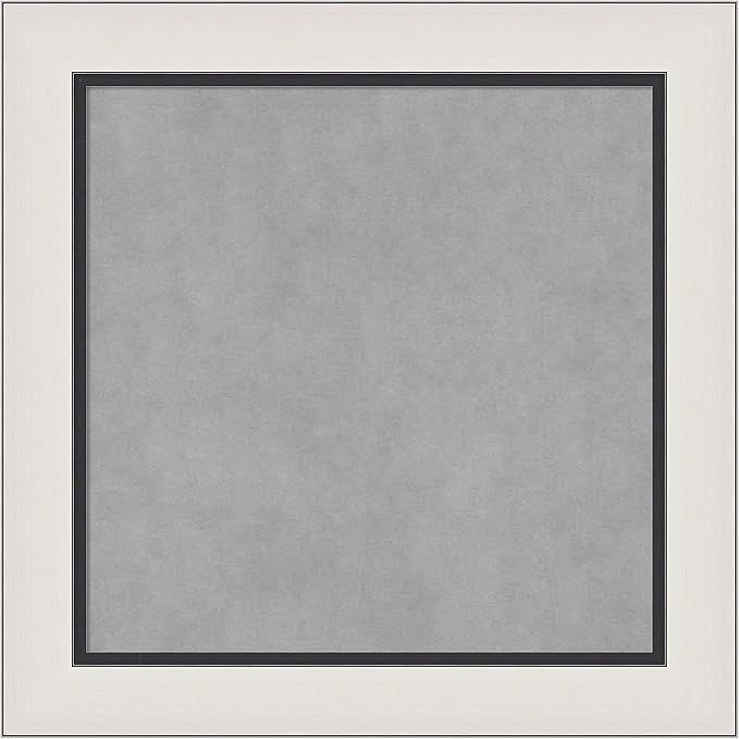 Amanti Art Silver Framed Magnetic Board 26x26 Medium Vision Board for use with Magnets, 100% Metal Sheet to Display Items as Office Decor or for Home Organization in mudroom, Kitchen or Kids Room