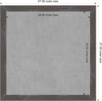 Amanti Art Grey Framed Magnetic Board 27x27 Medium Vision Board for use with Magnets, 100% Metal Sheet to Display Items as Office Decor or for Home Organization in mudroom, Kitchen or Kids Room
