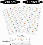 STARLIBOO Removable Freezer Labels Stickers, Blank Freezer Labels for Food Containers, 1x3 Inch Waterproof Labels (Multicolor, 240 Labels)