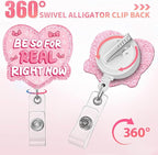 Aoryalps Retractable Badge Reel Holder Retractable with ID Clip for Nurse Nursing Name Tag Card Nursing Student Teacher Doctor Medical Assistant Work Office Clip-Gifts for Nurse