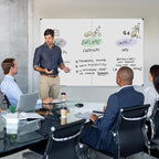 XBoard Magnetic Whiteboard 72 x 48 Inch | Giant Foldable Dry Erase White Board for Wall with Marker Tray 6' x 4' | Extra Large Aluminum Frame Folding Message Presentation Board