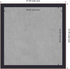 Amanti Art Black Framed Magnetic Board 27x27 Medium Vision Board for use with Magnets, 100% Metal Sheet to Display Items as Office Decor or for Home Organization in mudroom, Kitchen or Kids Room