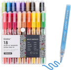 Grabie Acrylic Paint Pens Markers, 18 Colors, 0.7 mm, Extra Fine Tip Drawing Markers, Premium Paint Pens for Painting on Various Surface, Art Supplies