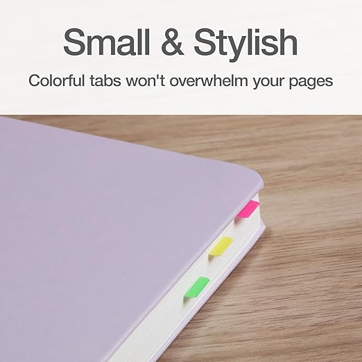 Redi-Tag Tiny Tabs, 144 Pack, Durable Page Markers for Organizing, Mini Flags for Highlighting Notes, Books and Documents, Permanent Adhesive, 6 Neon Colors, 0.375 x 0.375 inches (1016715)