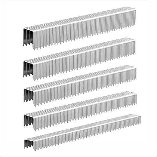HW HAMWOO 20 Guage Galvanized T/50 Staples,5 Sizes Assorted Size Project Pack for Staple Gun or T-50 Stapler (1/4"+5/16"+3/8"+1/2"+9/16",6000 pcs)