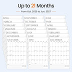 SUNEE Wall Calendar 2026 Extra Large 17"x27", 21 Month from October 2025 to June 2027, Vertical Large Monthly Calendar 2026-2027 for Wall, White