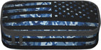 YIJIUWKIS American Flag Style Pencil Case for Kids Adults, Camo Pencil Box for Boys Girls, Blue Pencil Pouch Big Capacity Portable Stationery Storage Desk Pen Bag for School Office