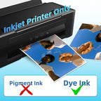 Uinkit 100 Sheets Inkjet Photo Paper Glossy 8.5x11 48lb 180Gsm Professional Photographic Paper Letter Size 8.5Mil Instant Dry Suitable for All Ink Printers