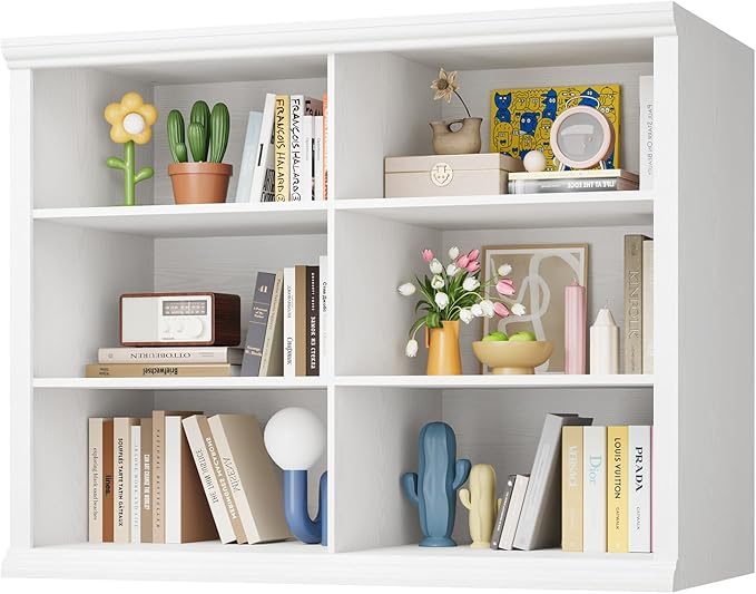 Rresyet 47.2" Wide Bookcase, 3-Tier Bookshelf Open Storage, 37" Tall Floor Standing Indoor Furniture, Book Cases for Home School Library Office Bedroom Kids, White