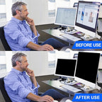 GUDTEKE Computer Privacy Screen Filter 24" Hanging Privacy Screen Protector Compatible Widescreen Computer Monitor with Aspect Ratio 16:9,Anti-Glare Privacy Screen Protector for 23.6" 23.8" Monitor