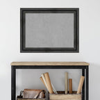 Amanti Art Black Framed Magnetic Board 25x33 Medium Vision Board for use with Magnets, 100% Metal Sheet to Display Items as Office Decor or for Home Organization in mudroom, Kitchen or Kids Room